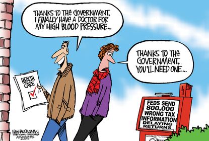 Editorial cartoon U.S. Healthcare Taxes