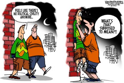 Editorial cartoon U.S. political civility