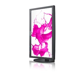 The Samsung SyncMaster BX2240 oriented vertically
