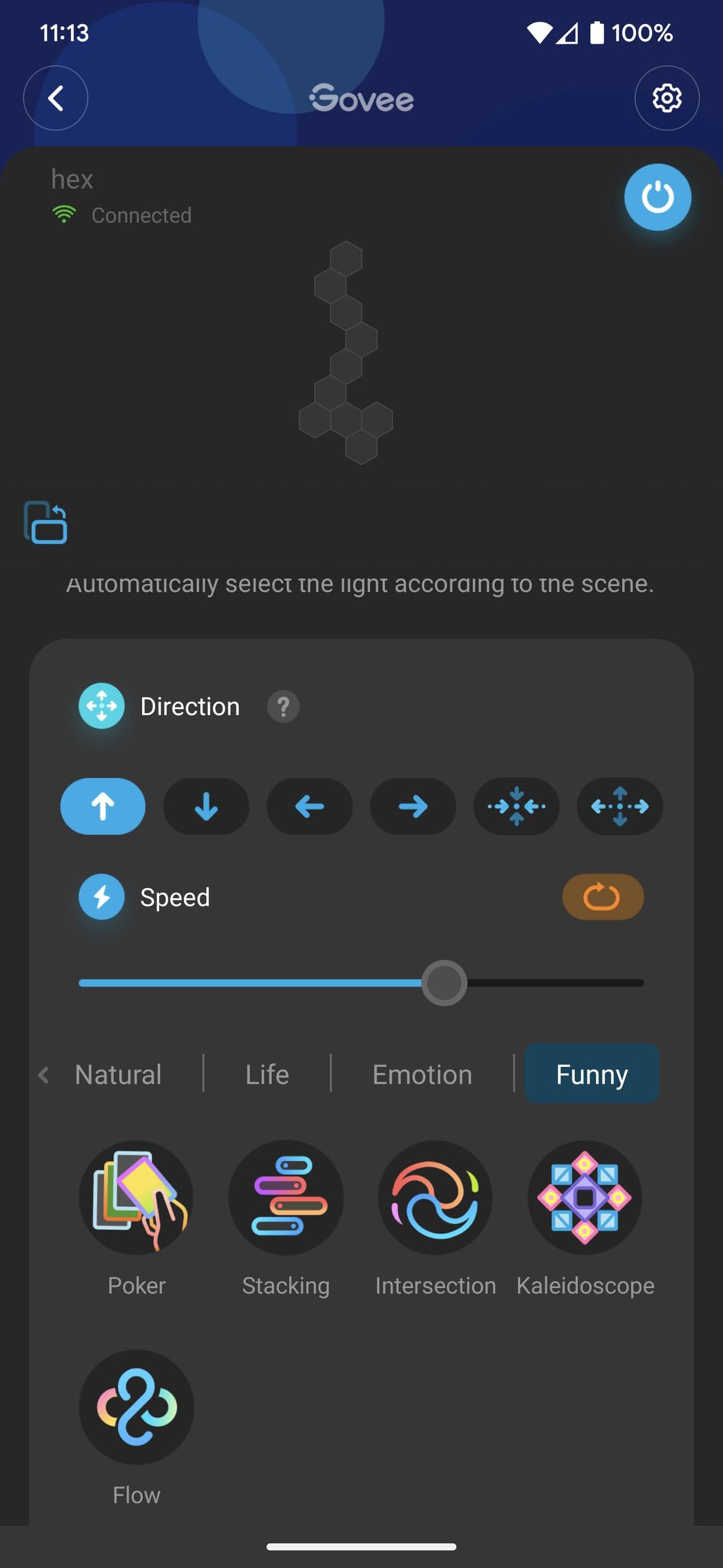 Govee Glide Hexa Lights app screenshot