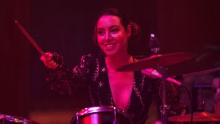 Rio playing the drums in Agatha All Along Episode 4