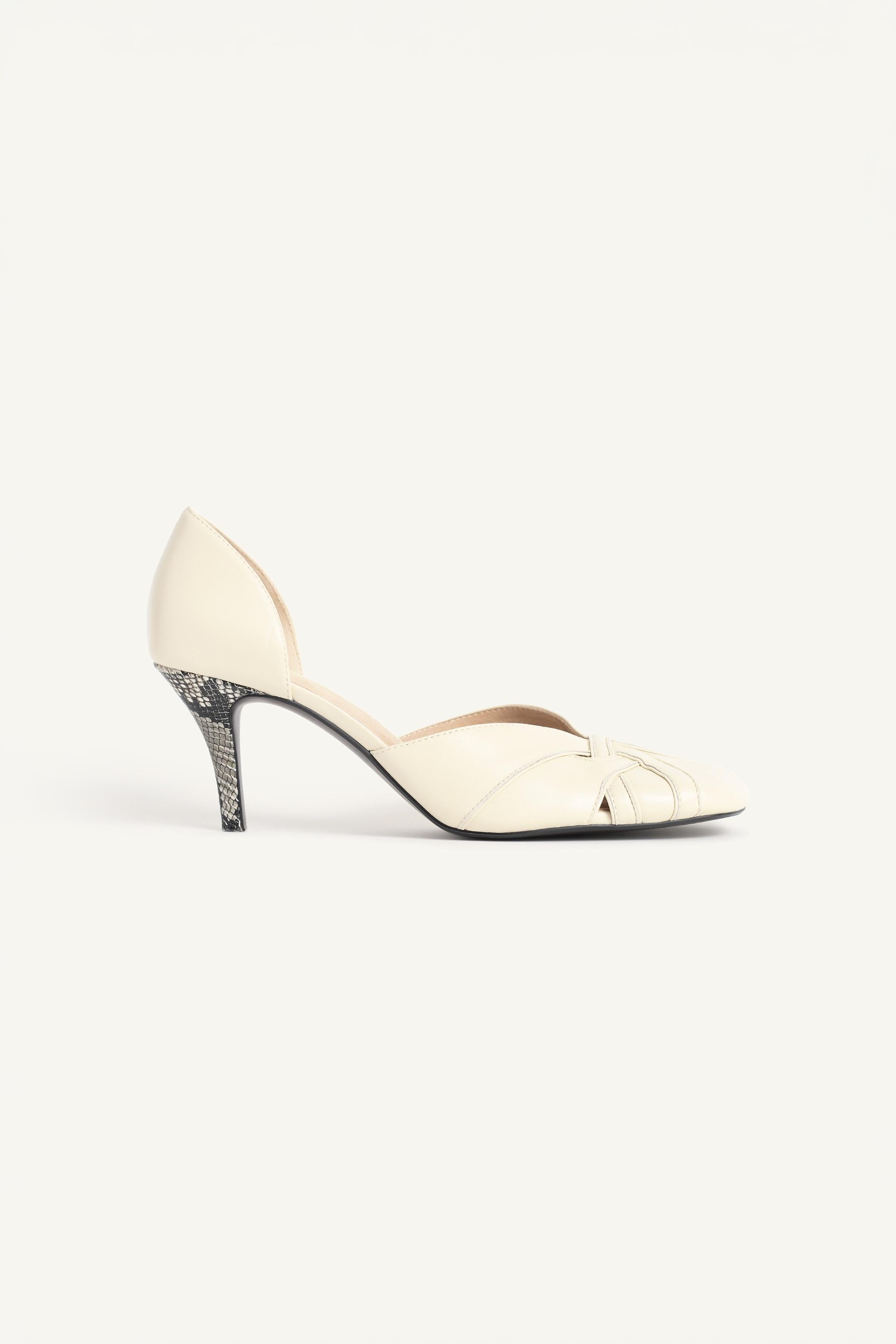 Limited Edition Leather Heeled Shoes - Off White - 6