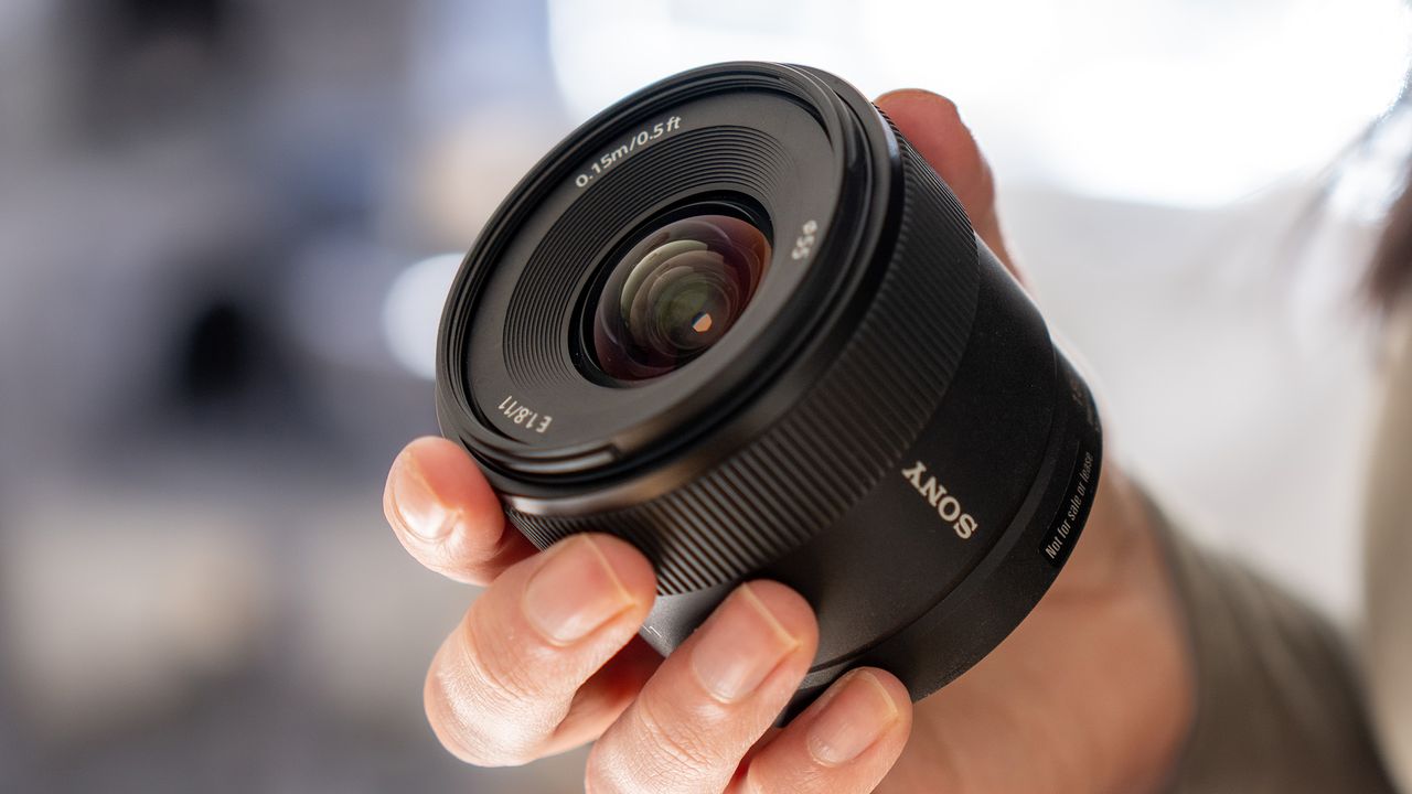 A photo of the Sony E 11mm f/1.8 lens