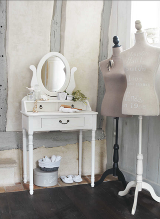 Josephine Wood Dressing Table in White