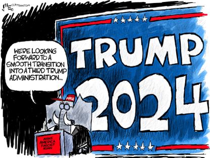 Political Cartoon U.S. GOP Trump 2024
