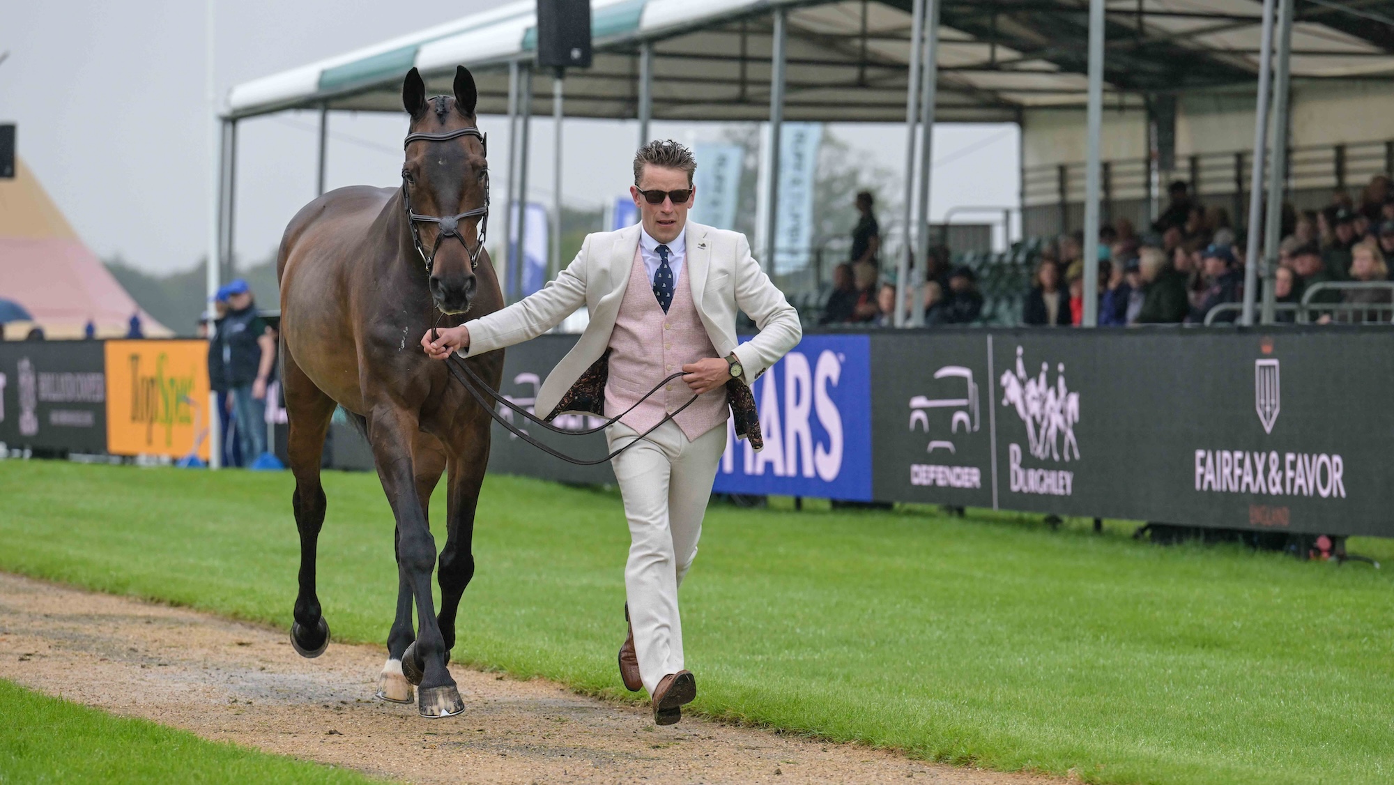 Simon Grieve (GBR) riding Autograf in the fist Horse Inspection before the start of the Defender Burghley Horse Trials, Stamford in Lincolnshire in the UK between 2nd - 6th September 2026