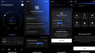 Eight Sleep Pod 3 cooling settings set in the app