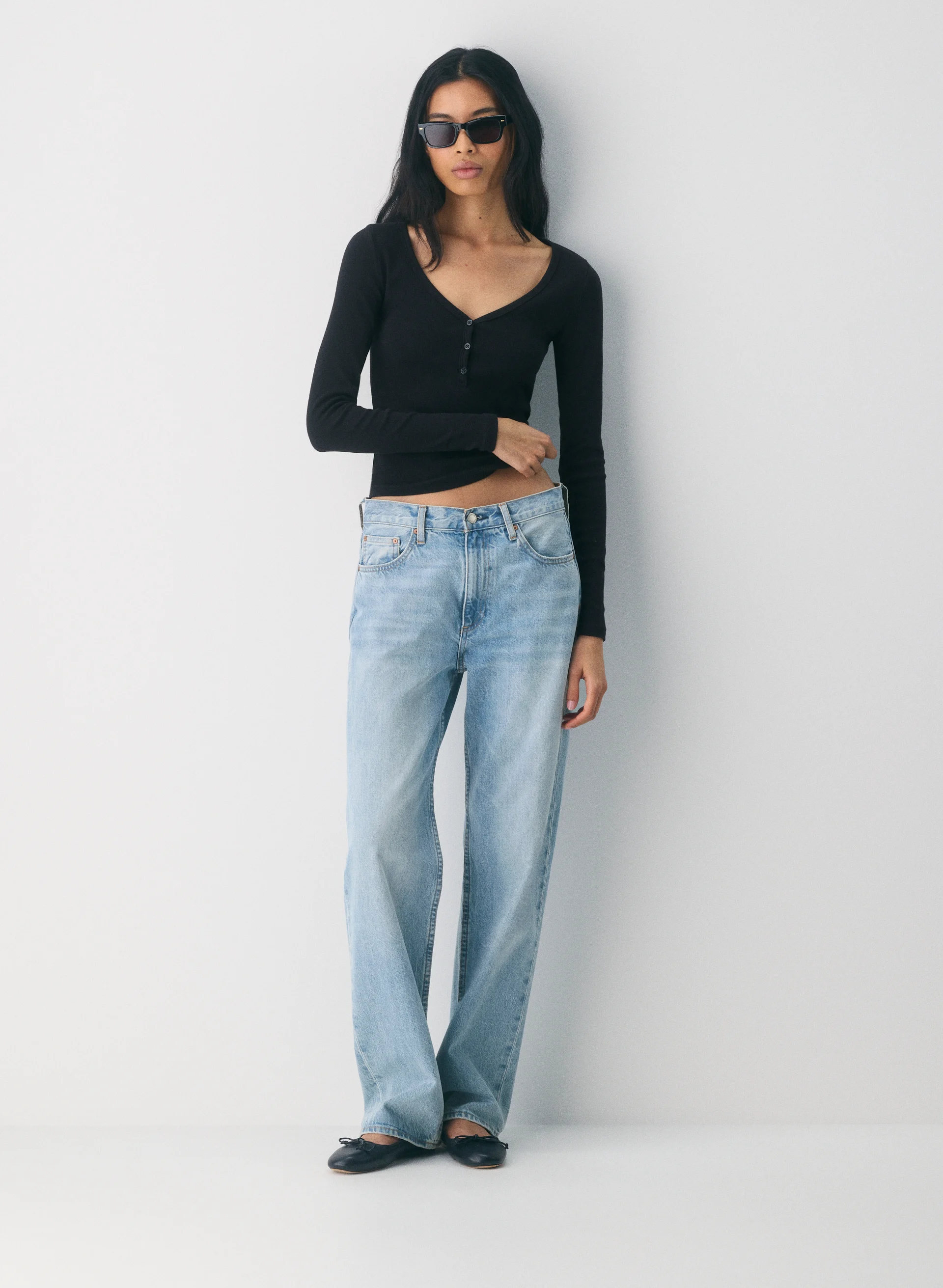 Homestretch&amp;trade; Rib Henley Longsleeve