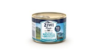 A tin of Ziwi Peak Wet Mackerel and Lamb cat food