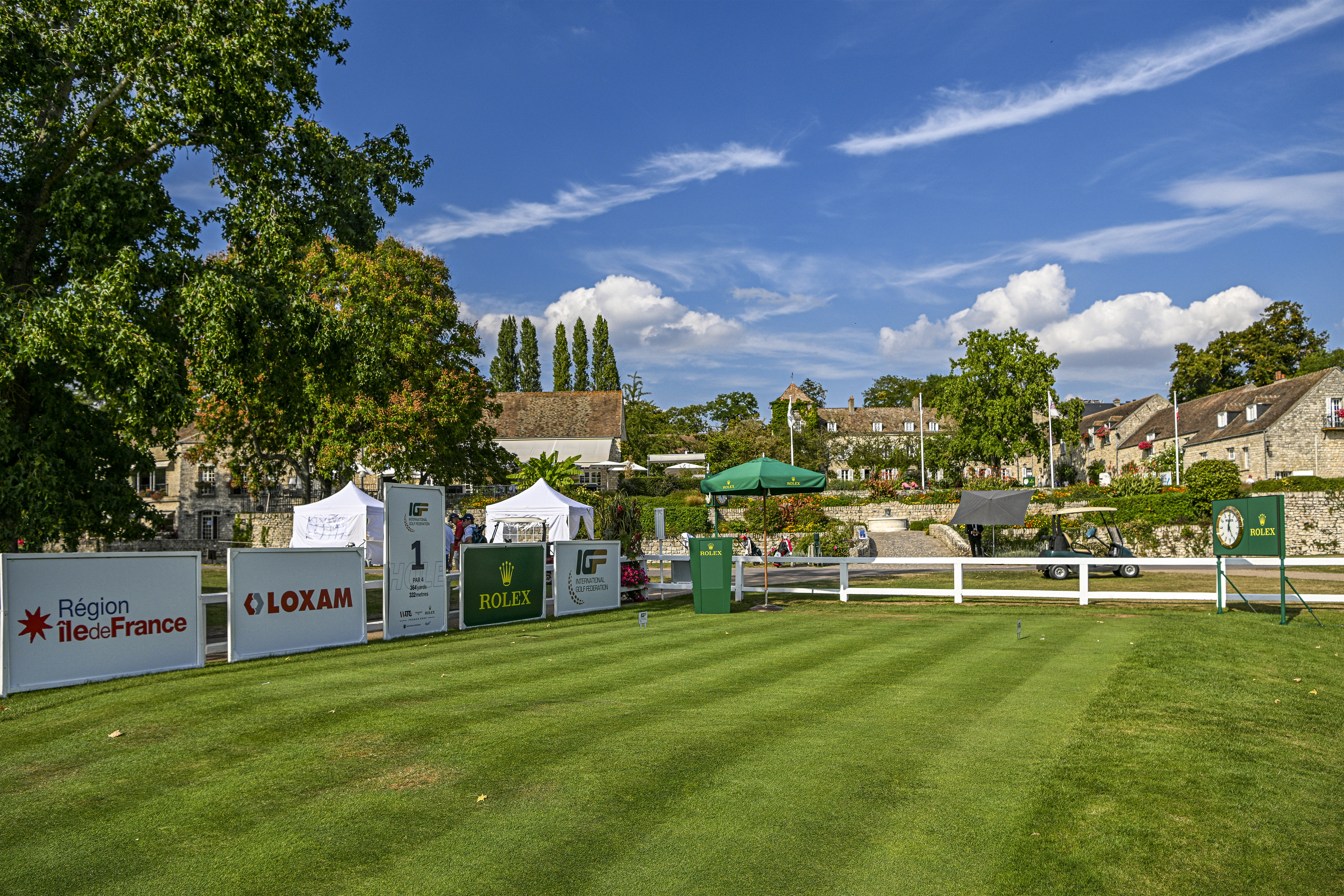 A general view of the first tee box on the composite course at Golf de Saint-Nom-la-Bret&amp;egrave;che