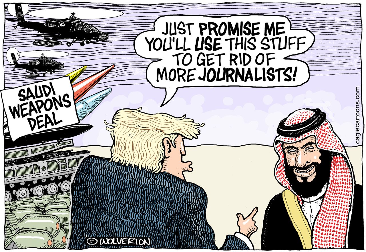 World Trump Saudi Arabia weapons deal Jamal Khashoggi