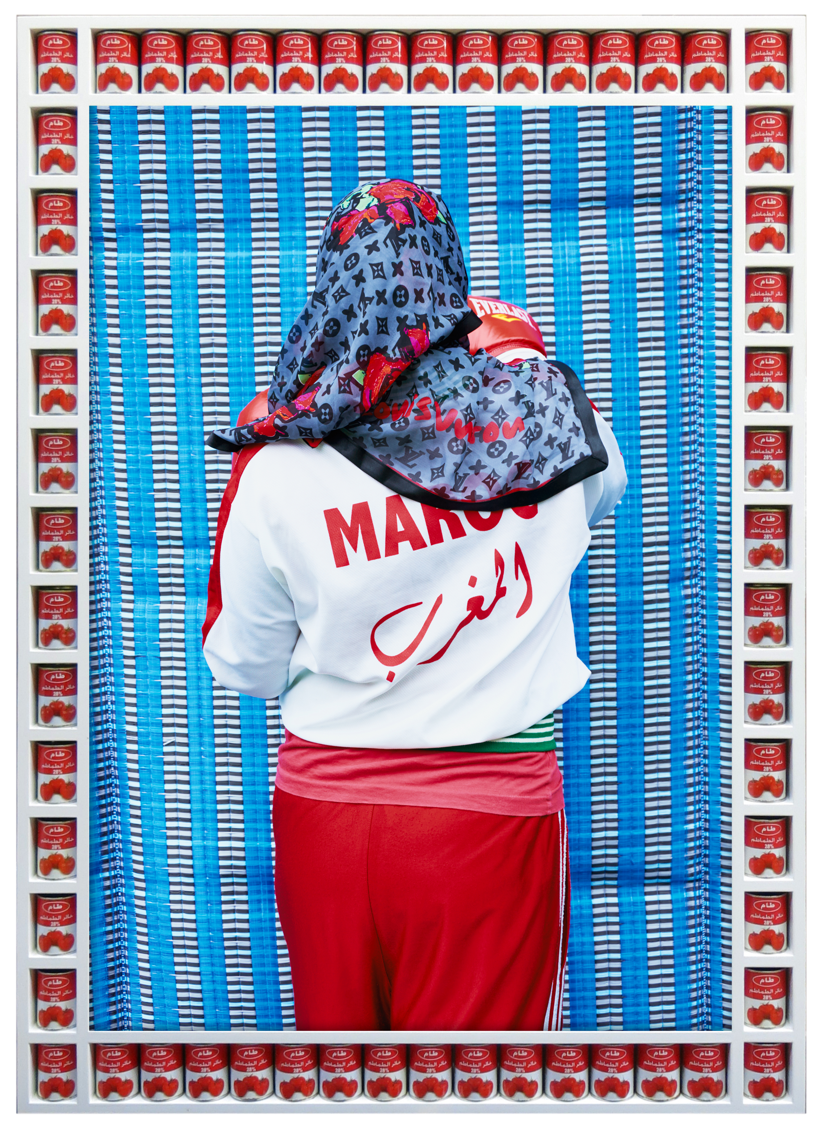 colourful picture of woman in sporty clothes and headscarf