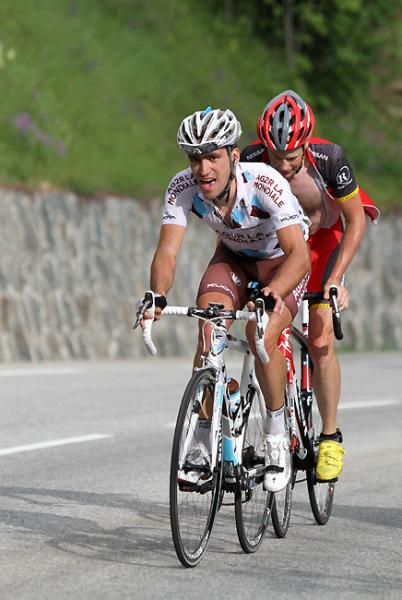 Christophe Riblon (AG2R La Mondiale) and Christopher Horner (Team Radioshack).