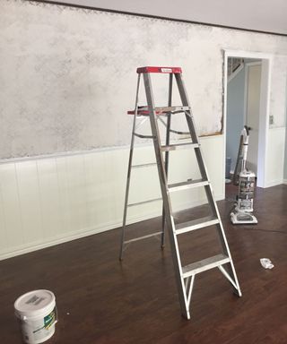 Painting over wallpaper in dining room