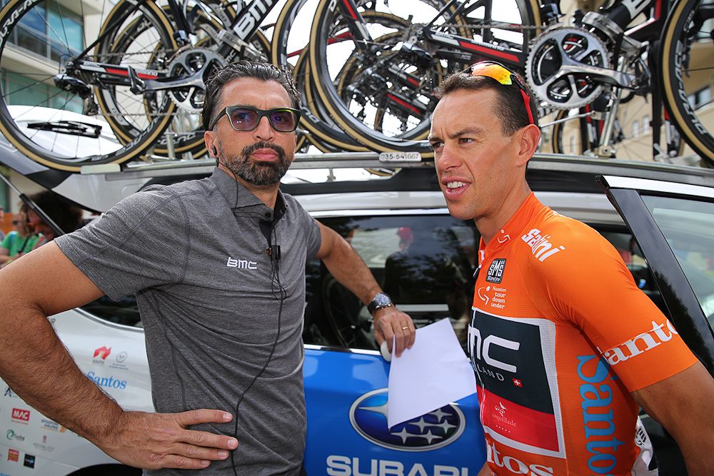 BMC's Fabio Baldato and Richie Porte
