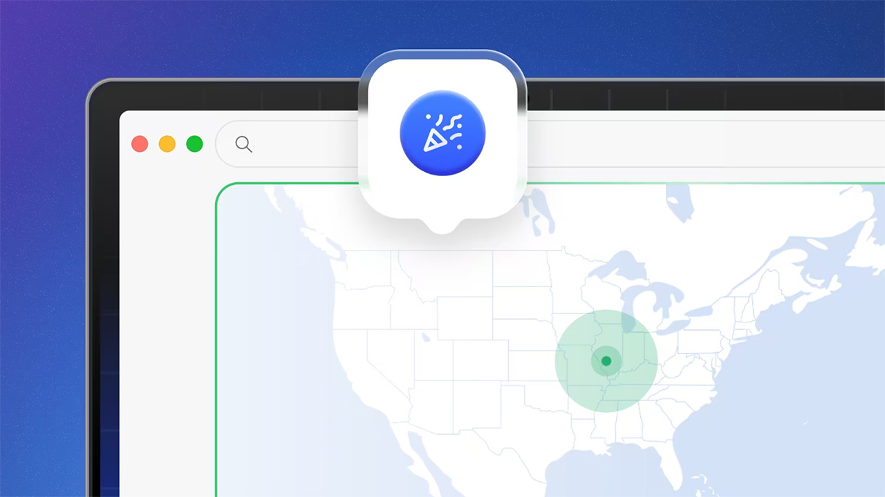 NordVPN graphic highlighting its new desktop UI design
