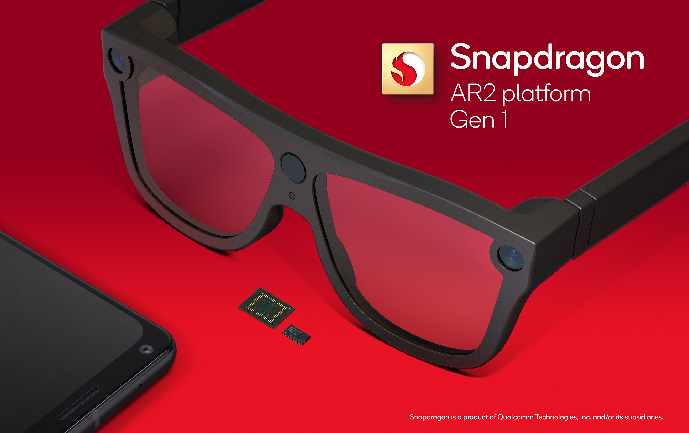 A herp press images of the Snapdragon AR2 Gen 1 platform and glasses