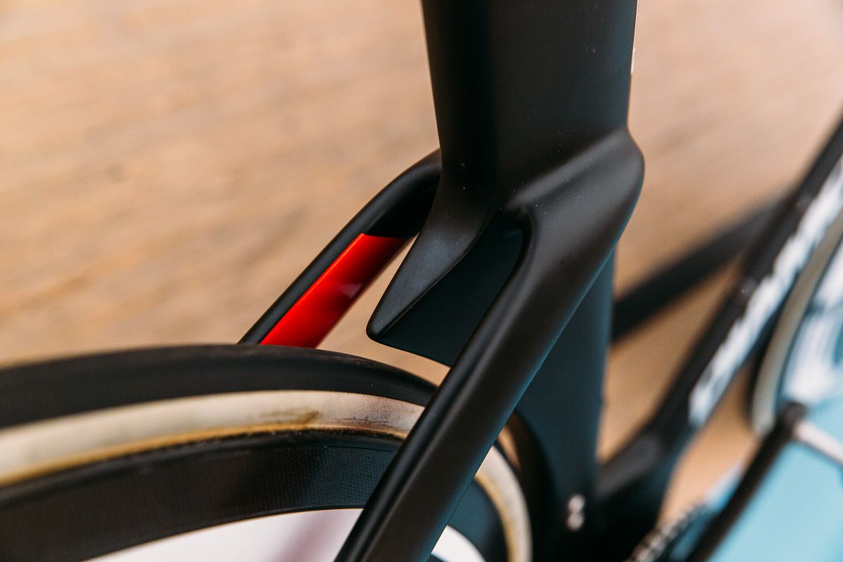 Detail from Tom Zirbel's Hour Record bike.