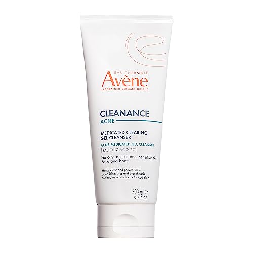 Avène Cleanance Acne Clearing Gel, Acne Cleanser for Sensitive Skin With Salicylic Acid, Deep Cleanses & Prevents Acne on Face & Body 6.76 Fl Oz