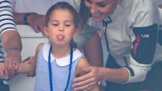 Princess Charlotte and Princess Catherine having fun together after the inaugural King’s Cup regatta