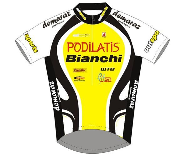 The Podilatis - Bianchi team jersey