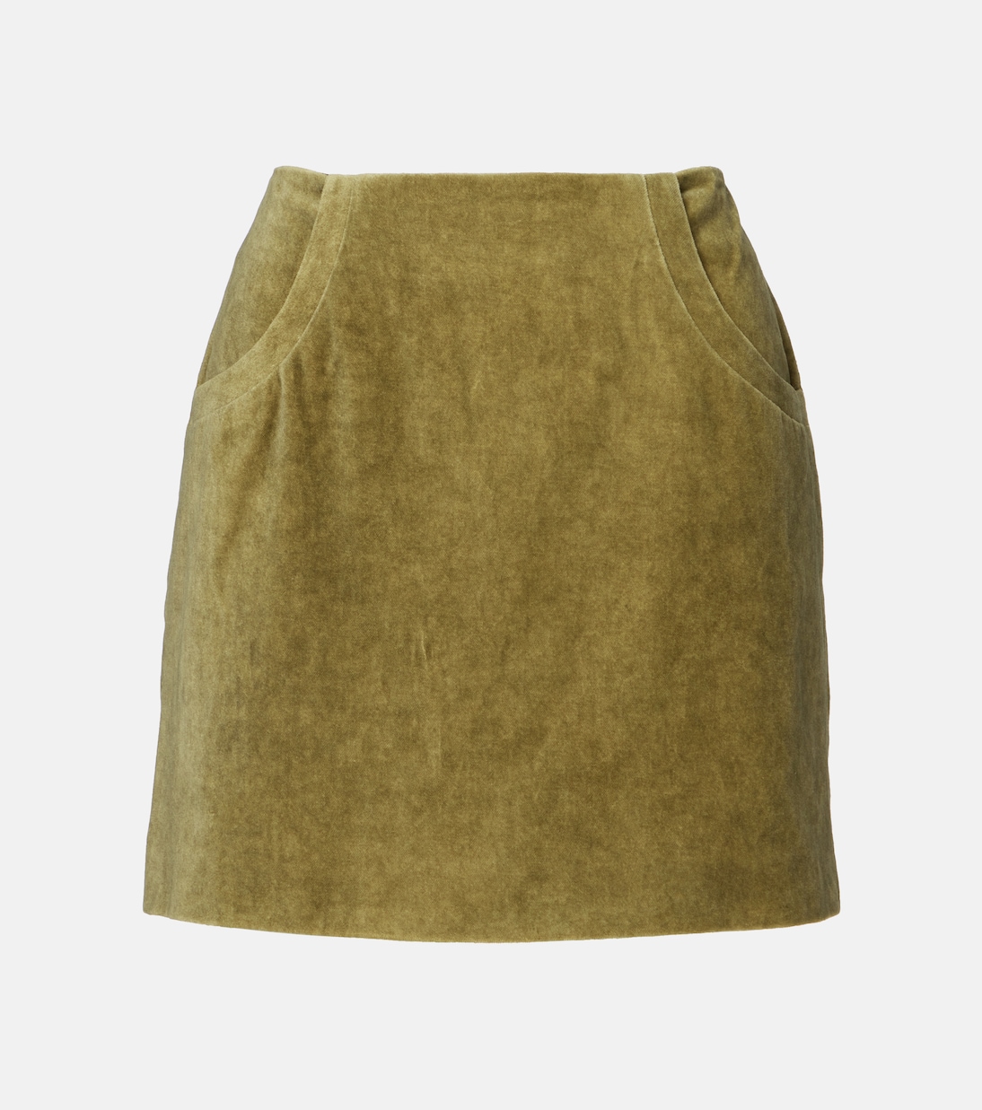 Coci High-Rise Cotton Velvet Miniskirt