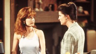 Tracey Bergman and Kimberlin Brown as Lauren and Sheila confronting one another in The Young and the Restless