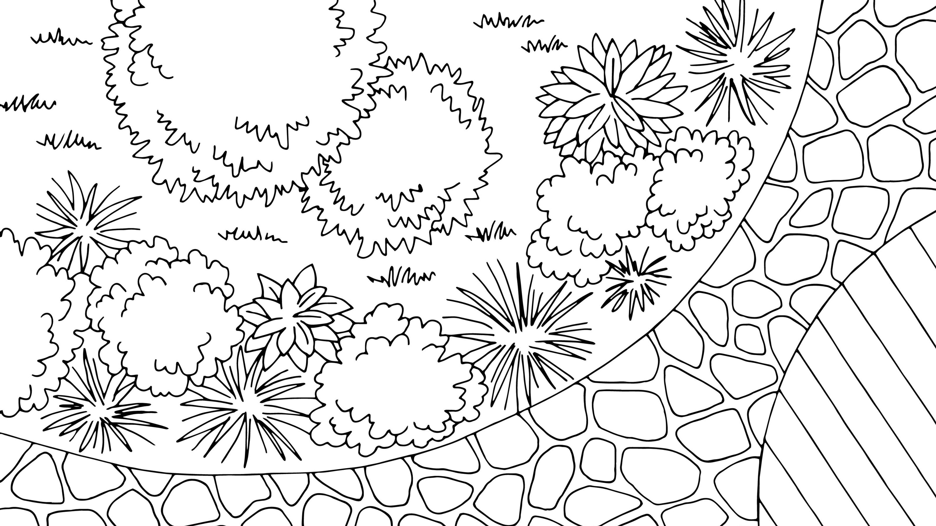 how to design a potager: making a sketched plan for the layout of a kitchen garden