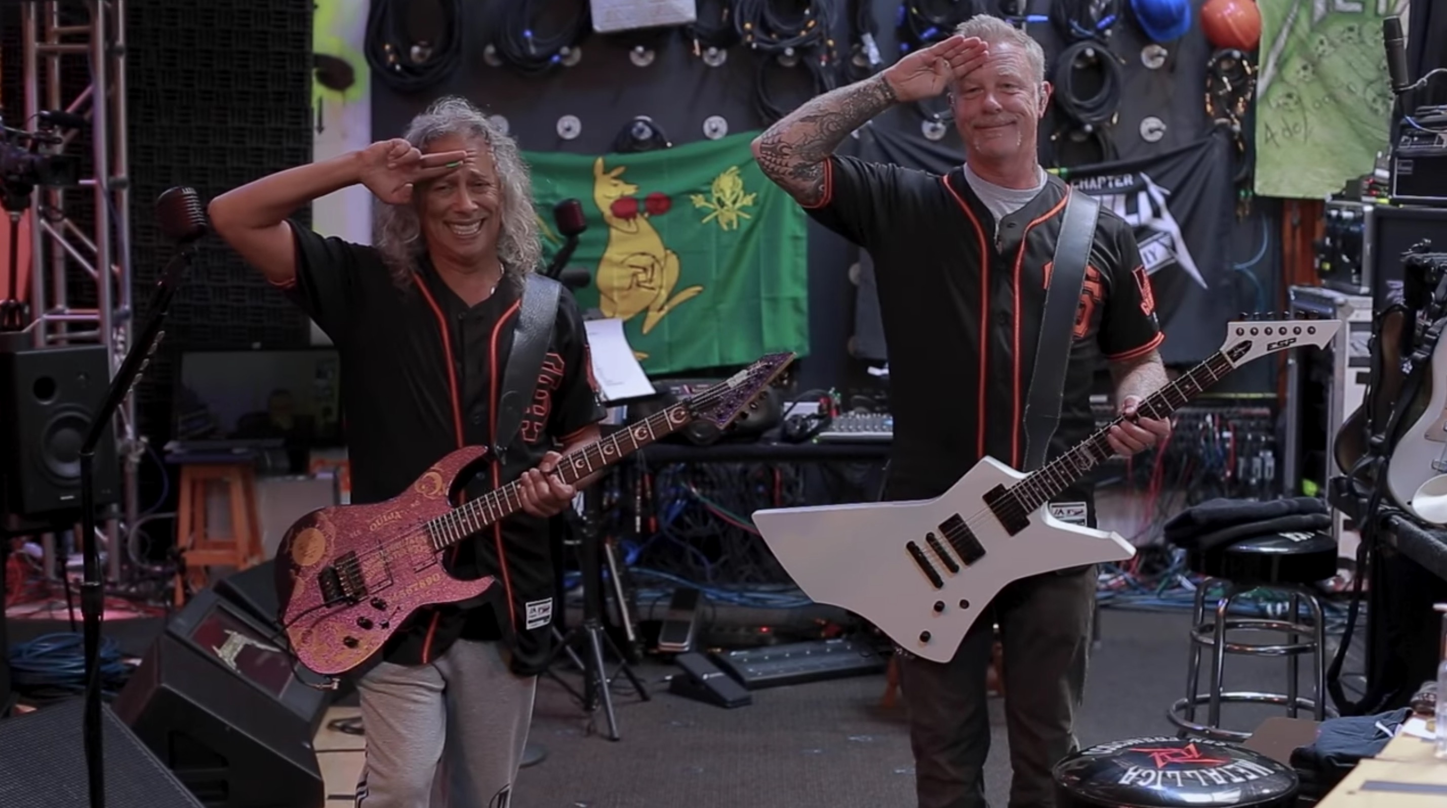 Win a James Hetfield or Kirk Hammett Custom San Francisco Giants ESP  Signature Series Guitar