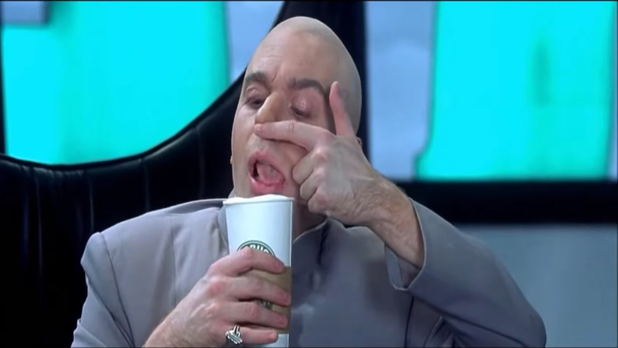 Mike Myers holding his nose in Austin Powers: The Spy Who Shagged Me