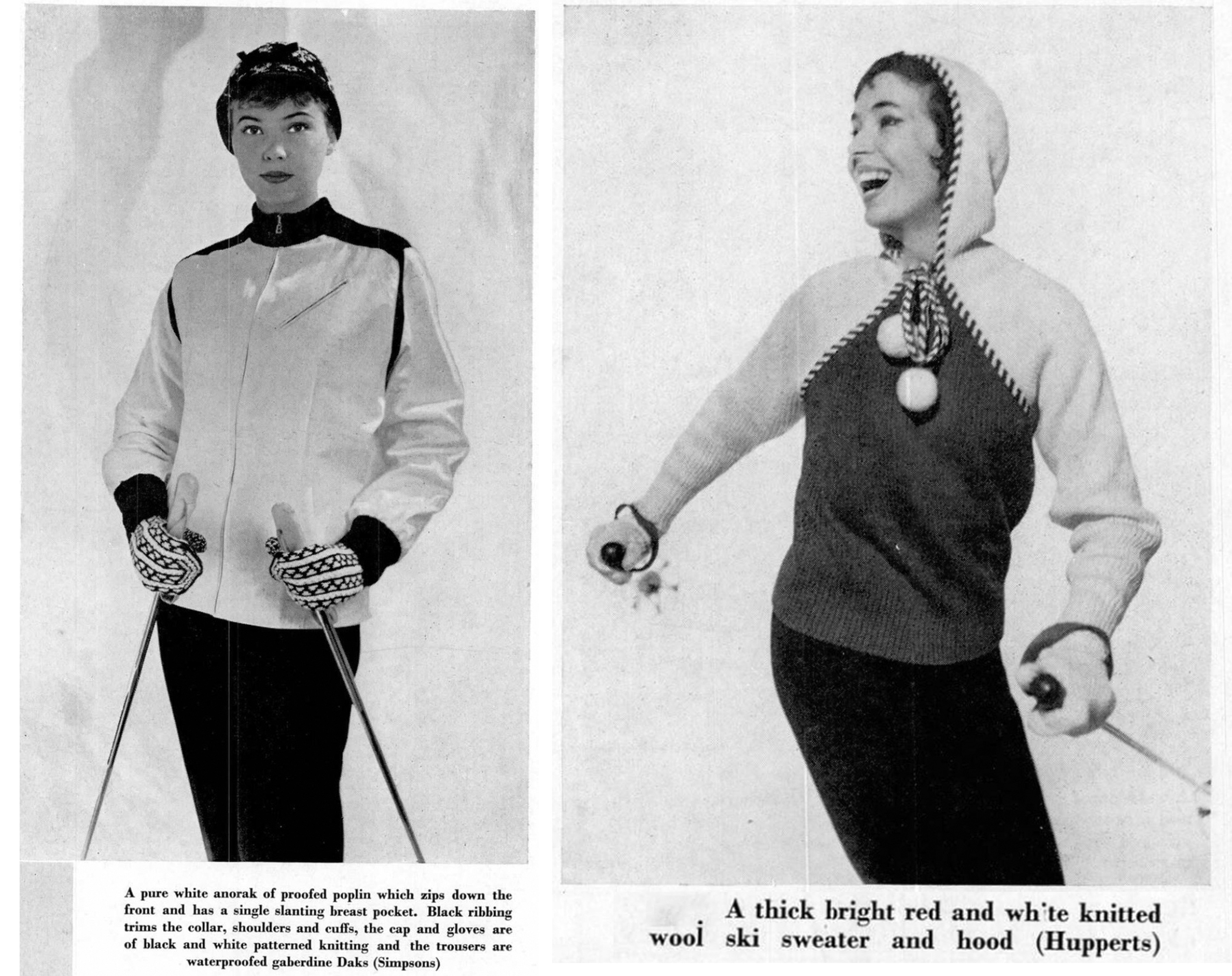 Archival fashion pages from Country Life magazine