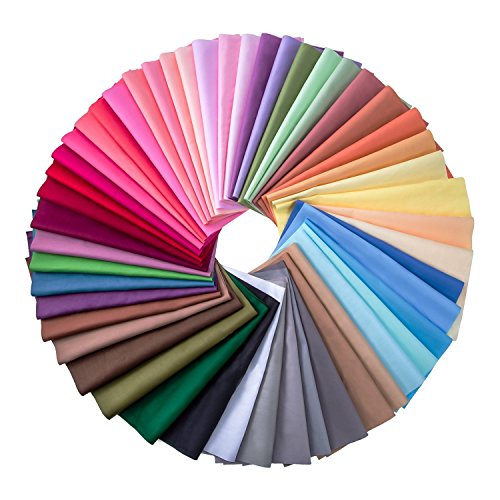 50 Pieces Multi-Colors Fabric Patchwork Mixed Squares Bundle Sewing Quilting Craft, 50 Colors (10 X 10 Cm)