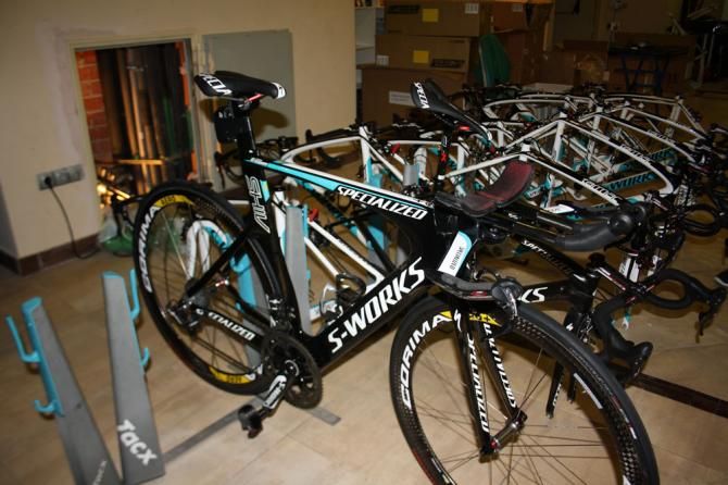 The riders have also been testing out their time trial bikes during the team camp