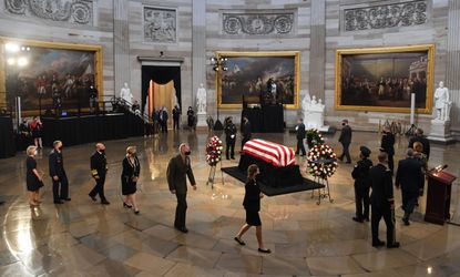 The casket of the late Rep. John Lewis