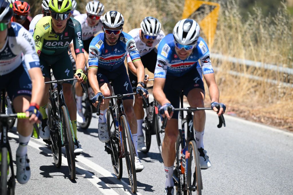 Julian Alaphilippe (Soudal QuickStep) could not follow a late race attack