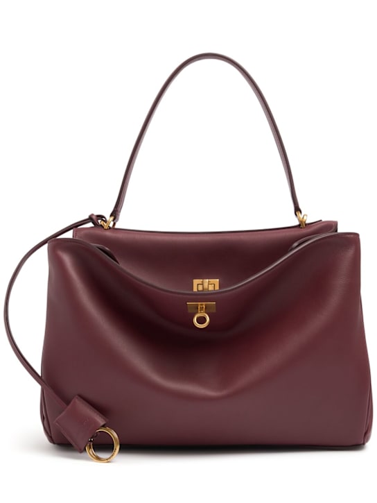Medium Rodeo Leather Shoulder Bag - Balenciaga - Women - Dark Burgundy - Unique