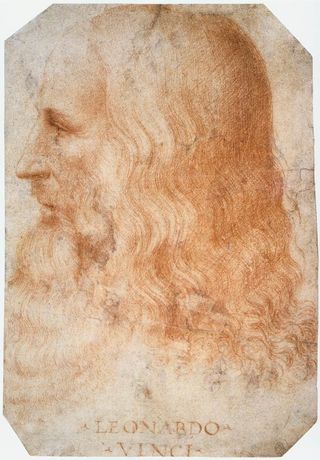 A portrait of Leonardo da Vinci created by Francesco Melzi during Leonardo’s lifetime.