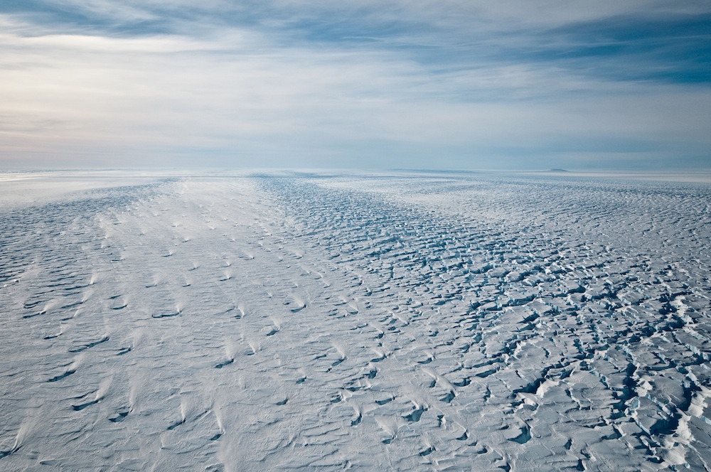 Pine Island Glacier crevasses.