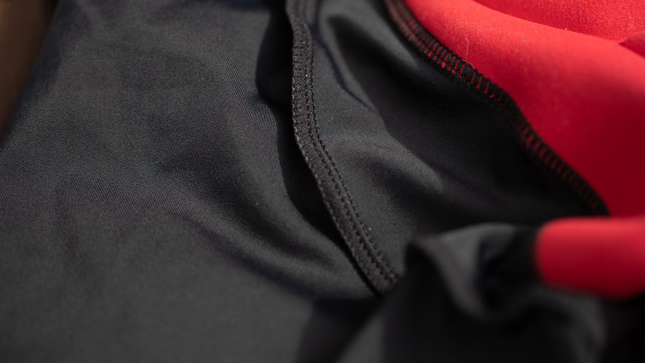 The Black Bibs inner thigh seam