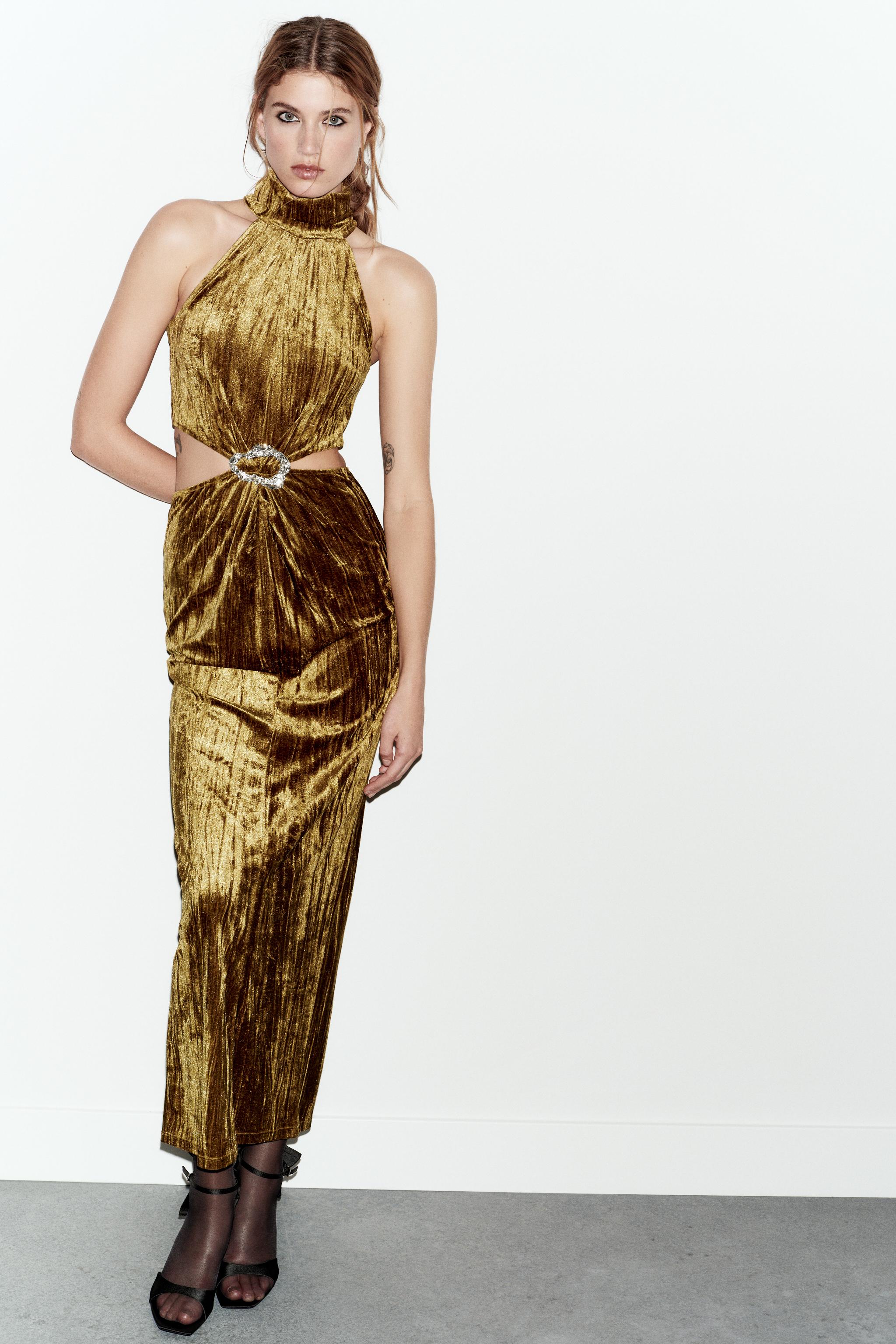 Cut-Out Dress With Jewel Detail