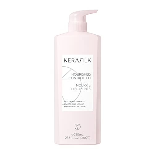 Kerasilk Smoothing Shampoo |intensively Nourishes | Tames Frizz &amp;amp; Smooths Strands | for Coarse, Frizzy, Unruly Hair | Improves Manageability for All Hair Types &amp;amp; Textures | 750ml