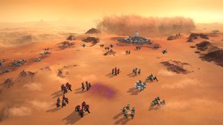 Des unités de Fremen disposées à travers Arrakis dans Dune : Spice Wars