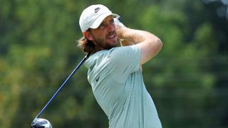 Tommy Fleetwood takes a shot at the Tour Championship