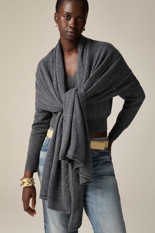 J.Crew Cashmere Wrap charcoal gray