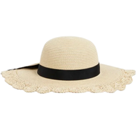 Handmade Crochet Floppy Straw Hat, £32 | Oliver Bonas