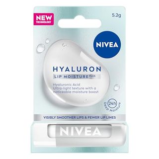 Nivea Hyaluron Moisture Plus Lip Balm (5.2g), Ultra-Light Lip Balm Stick With Hyaluronic Acid, Provides 24h Moisture and Visibly Smoother Lips