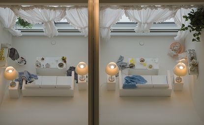 Image of 2 rooms with mirror-image layout but dressed and accessorised in different ways