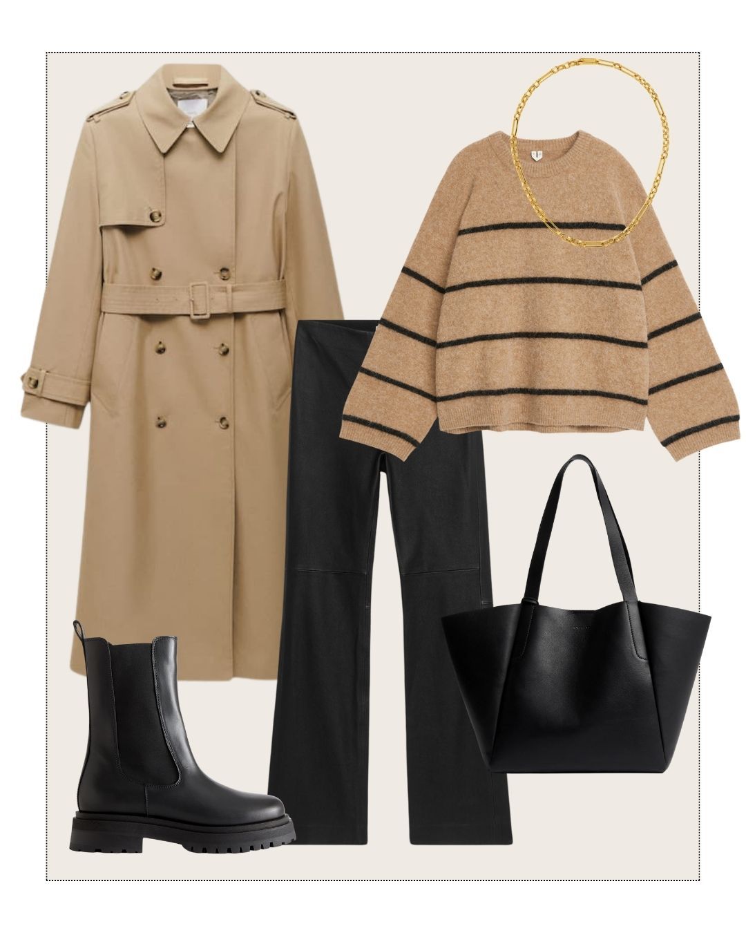 Arket leather trousers