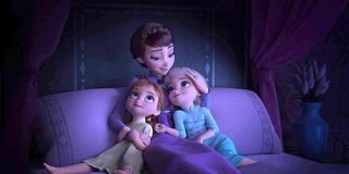Evan Rachel Wood as Iduna singing All Is Found with young Anna and Elsa