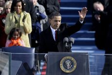 Former President Barack Obama at his 2009 inauguration.